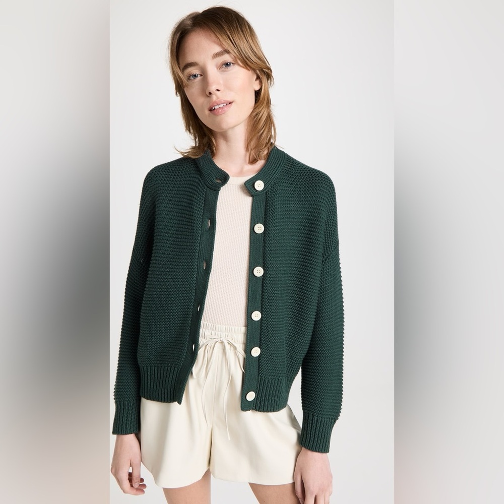 Alex Mill Nico Cardigan in Spruce Green